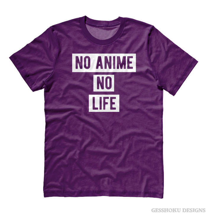 No Anime No Life T-shirt - Purple