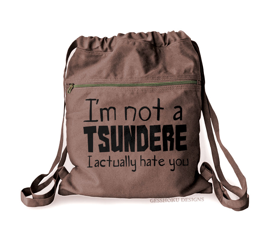 Not a Tsundere Cinch Backpack - Brown