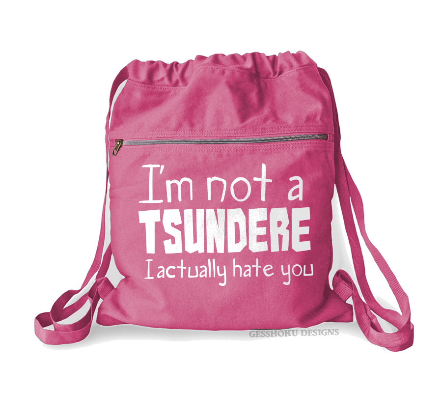 Not a Tsundere Cinch Backpack - Pink