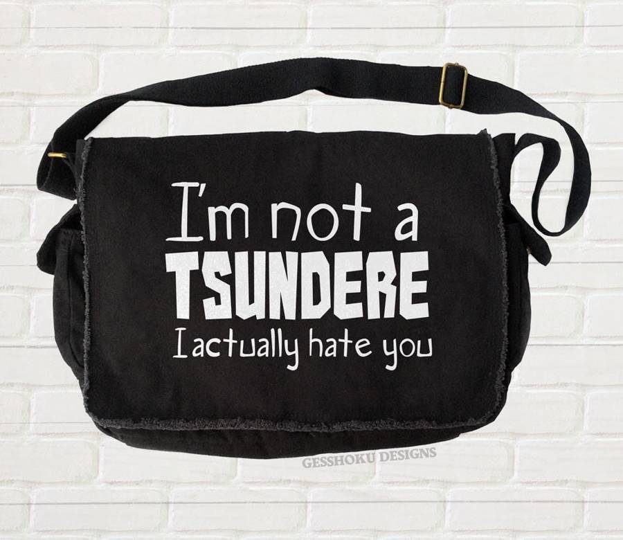 Not a Tsundere Messenger Bag - Black-