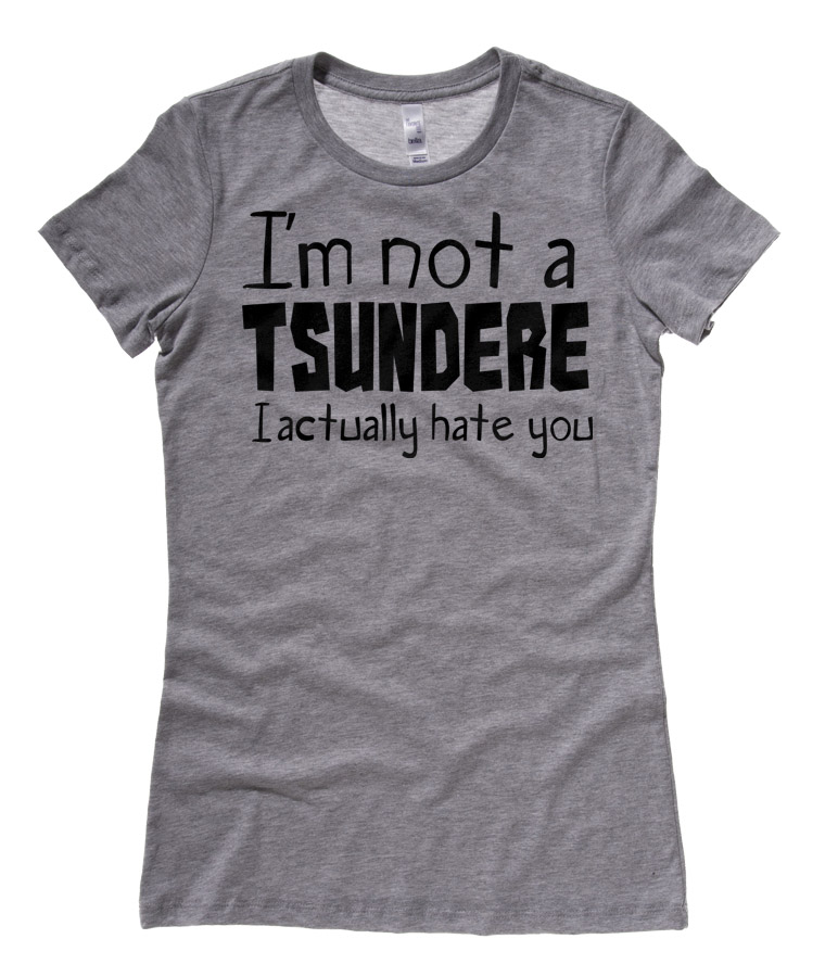 Not a Tsundere Ladies T-shirt - Charcoal Grey