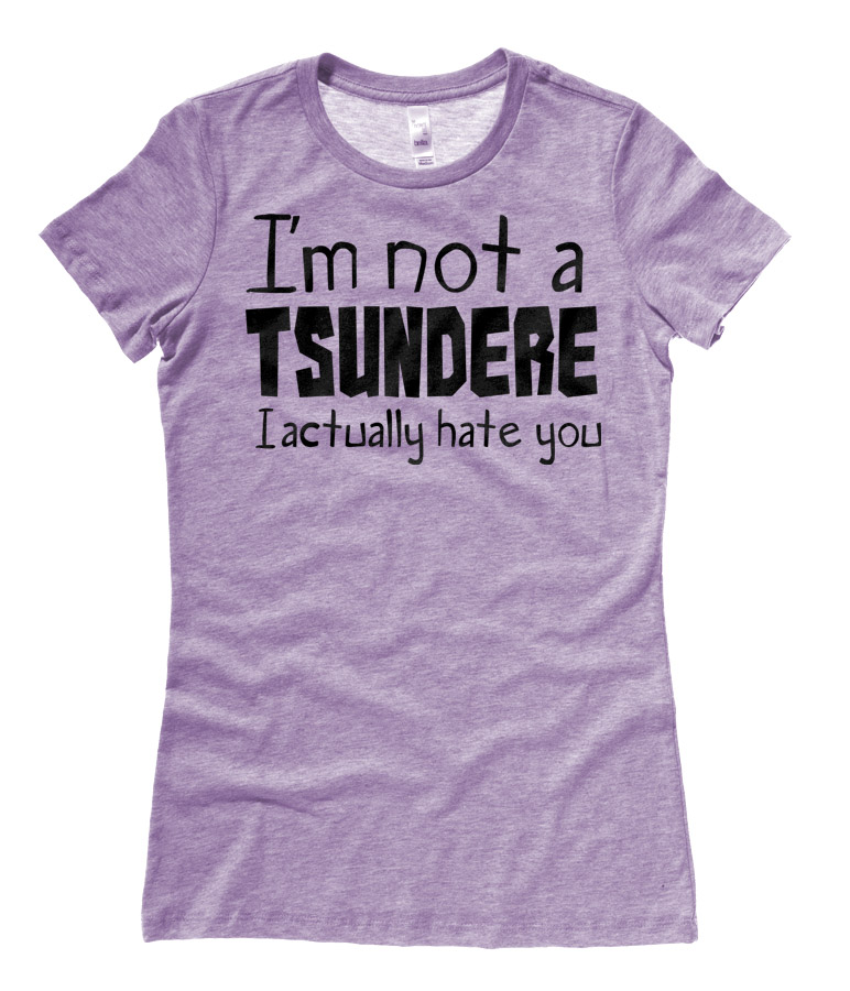 Not a Tsundere Ladies T-shirt - Heather Purple