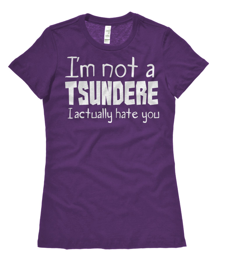Not a Tsundere Ladies T-shirt - Purple