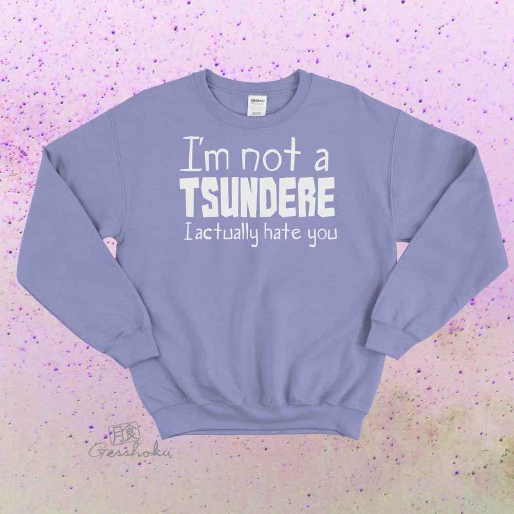 Not a Tsundere Crewneck Sweatshirt - Violet
