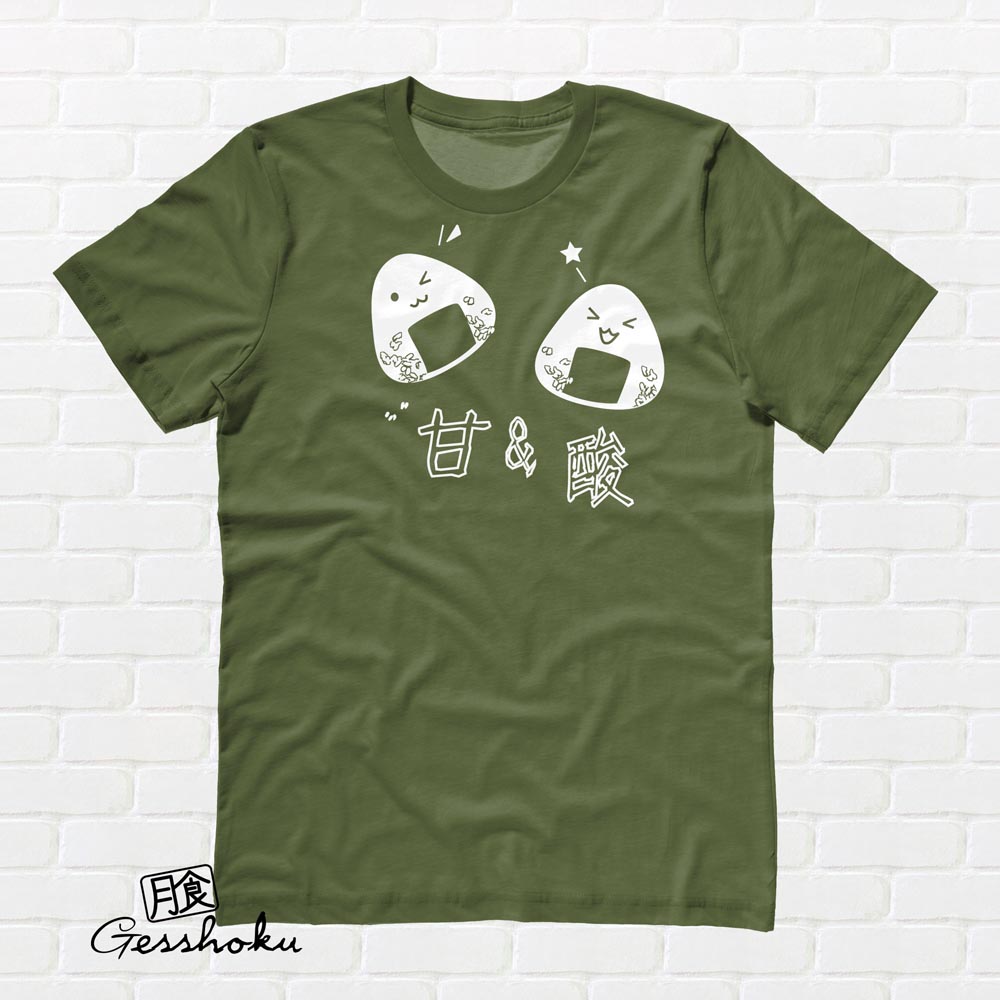 Onigiri Rice Ball T-shirt - Olive Green