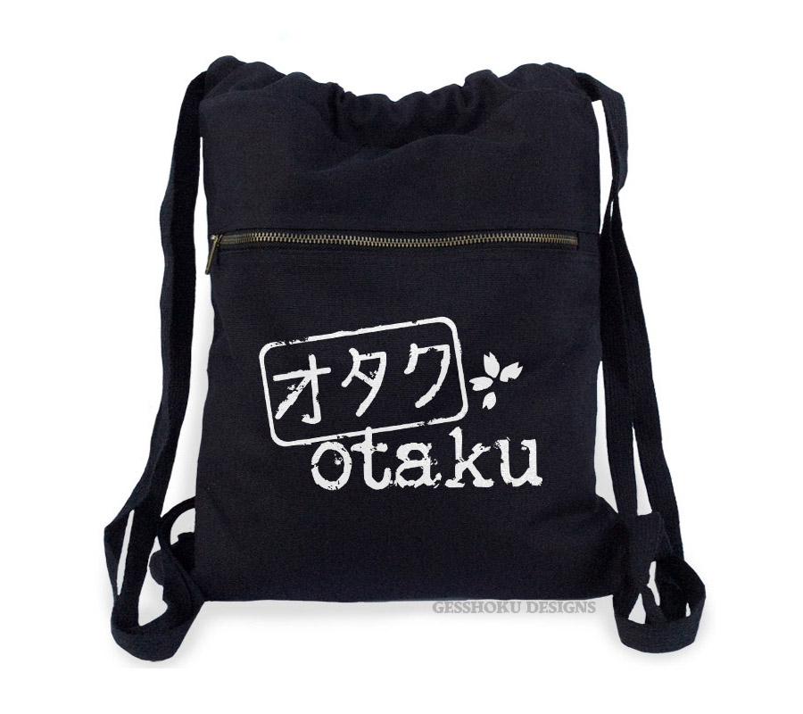 Otaku Stamp Cinch Backpack - Black