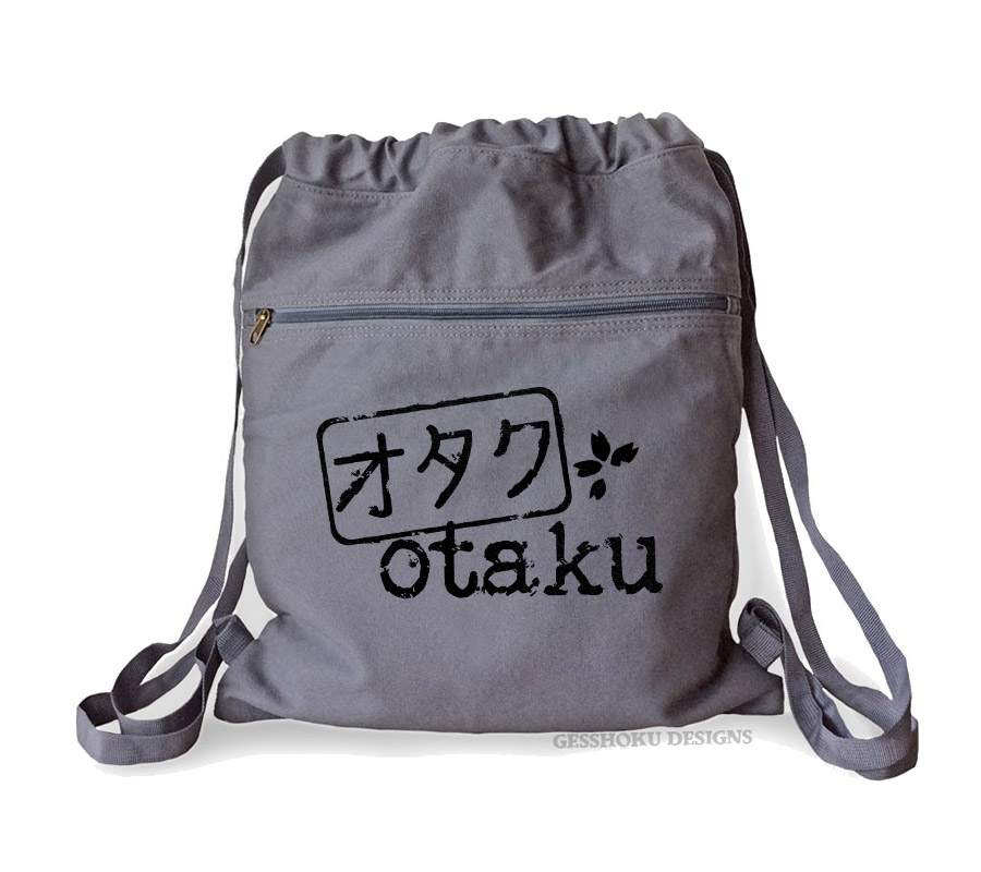 Otaku Stamp Cinch Backpack - Smoke Grey
