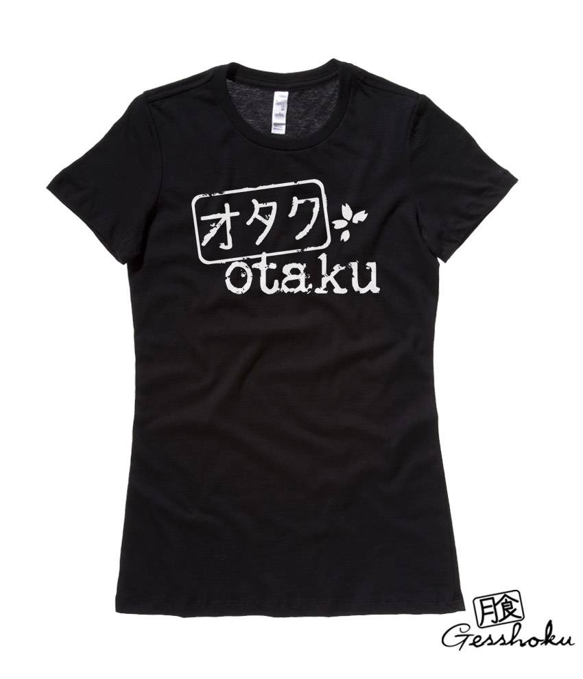 Otaku Stamp Ladies T-shirt - Black