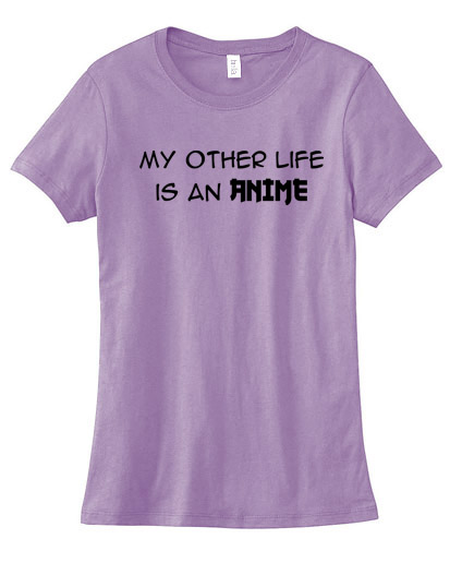 My Other Life is an Anime Ladies T-shirt - Heather Purple