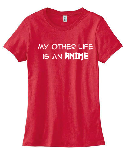 My Other Life is an Anime Ladies T-shirt - Red