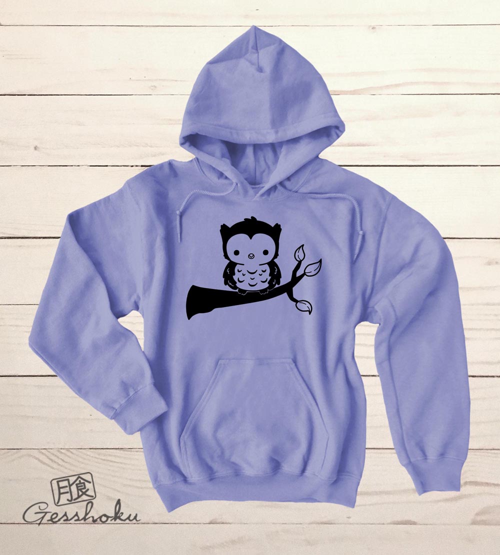 Fluffy Owl Pullover Hoodie - Violet