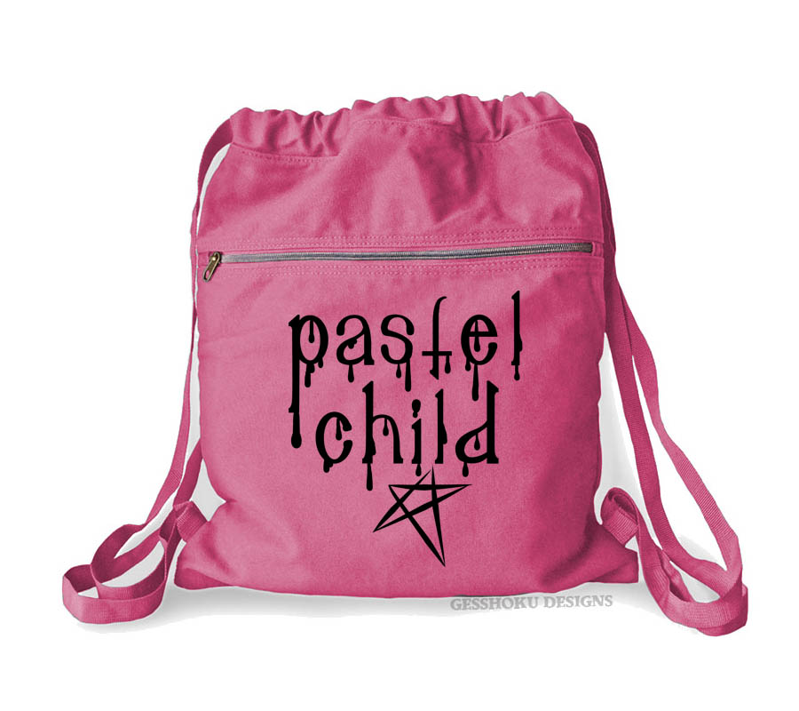 Pastel Child Cinch Backpack - Raspberry