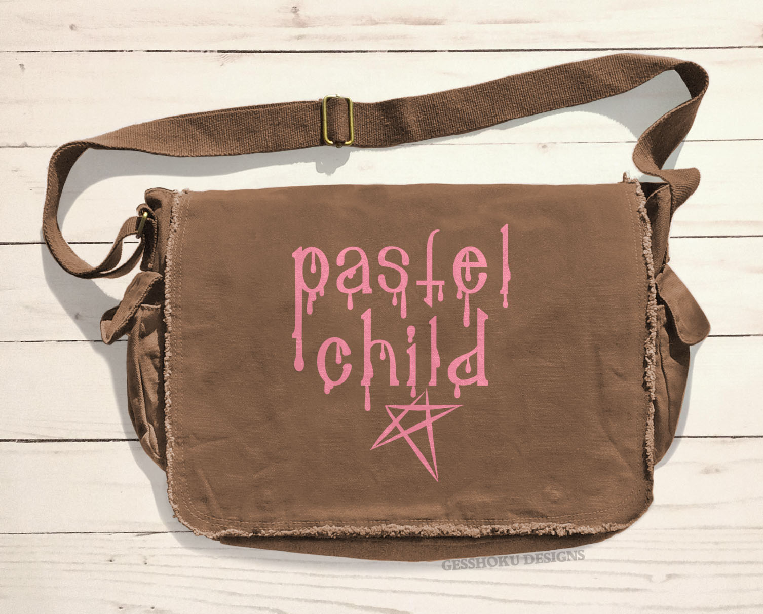 Pastel Child Messenger Bag - Brown