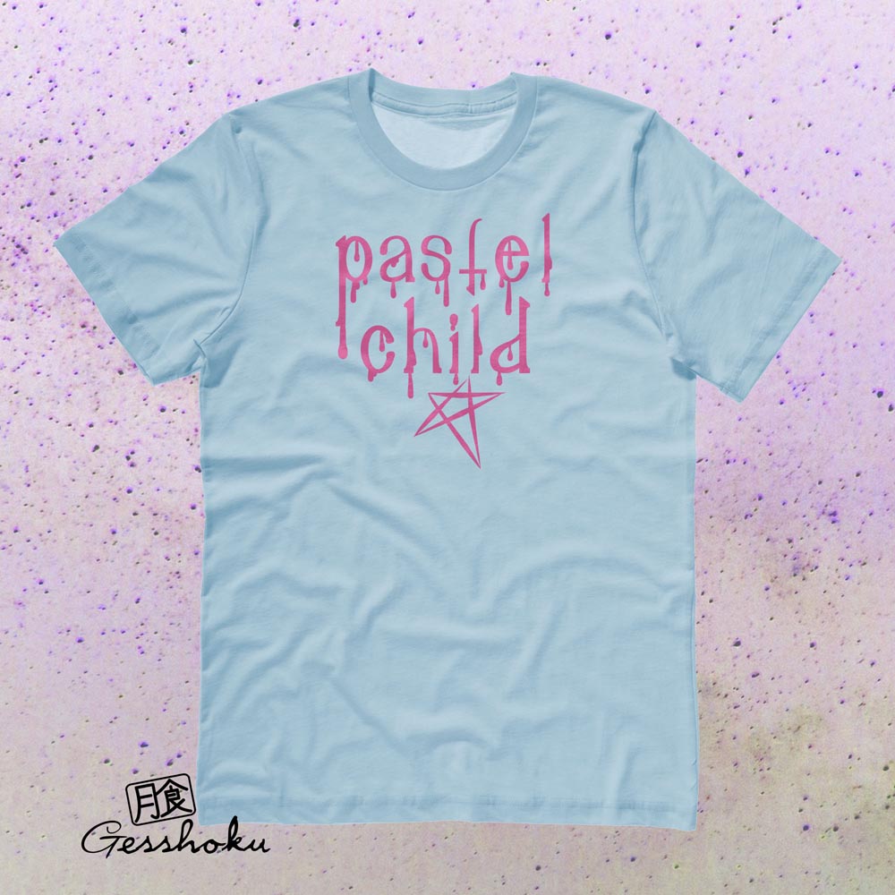 Pastel Child Goth T-shirt - Light Blue