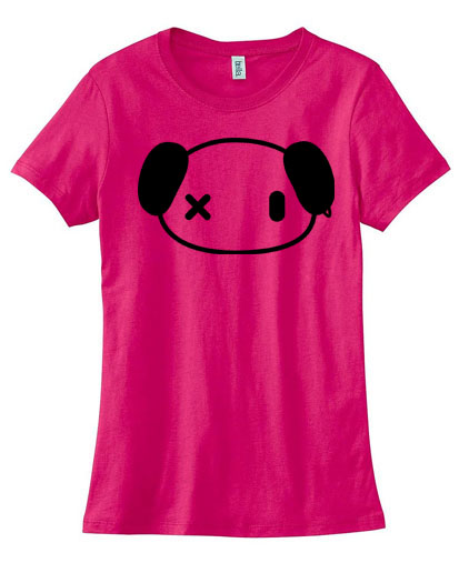 Punk Panda Ladies T-shirt - Hot Pink