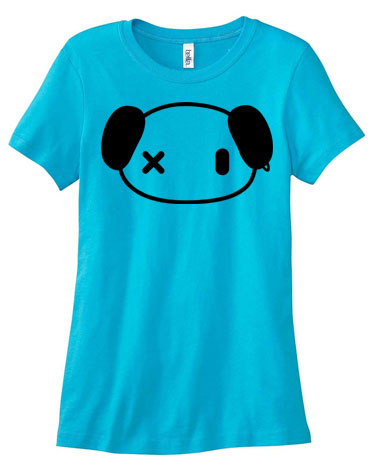 Punk Panda Ladies T-shirt - Turquoise