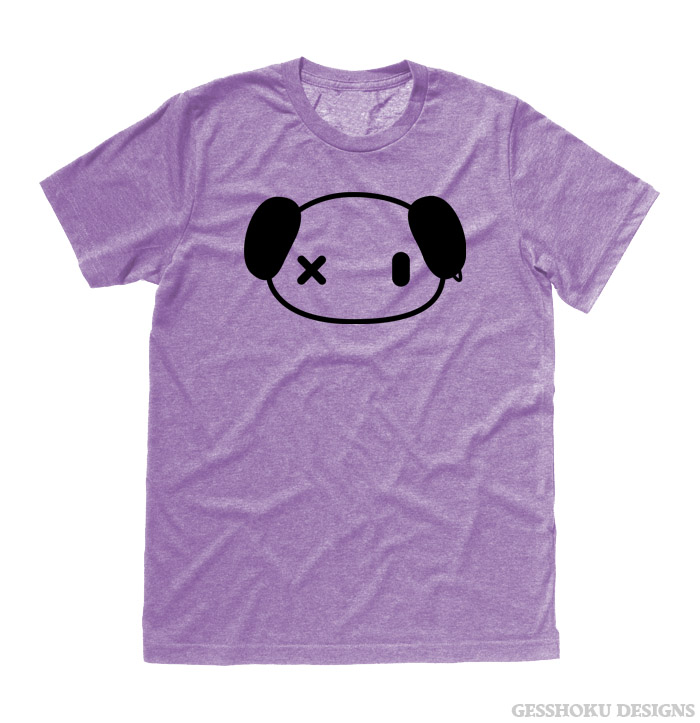 Punk Panda T-shirt - Heather Purple