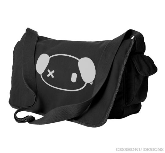 Punk Panda Messenger Bag - Black