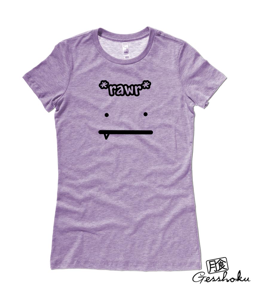 RAWR Face Ladies T-shirt - Heather Purple