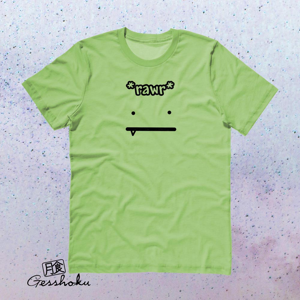RAWR Face T-shirt - Lime Green
