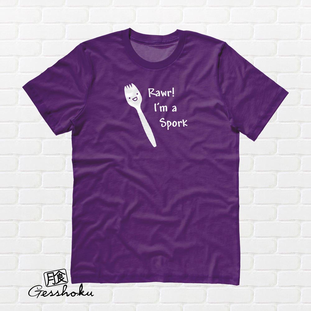 RAWR! I'm a Spork T-shirt - Purple