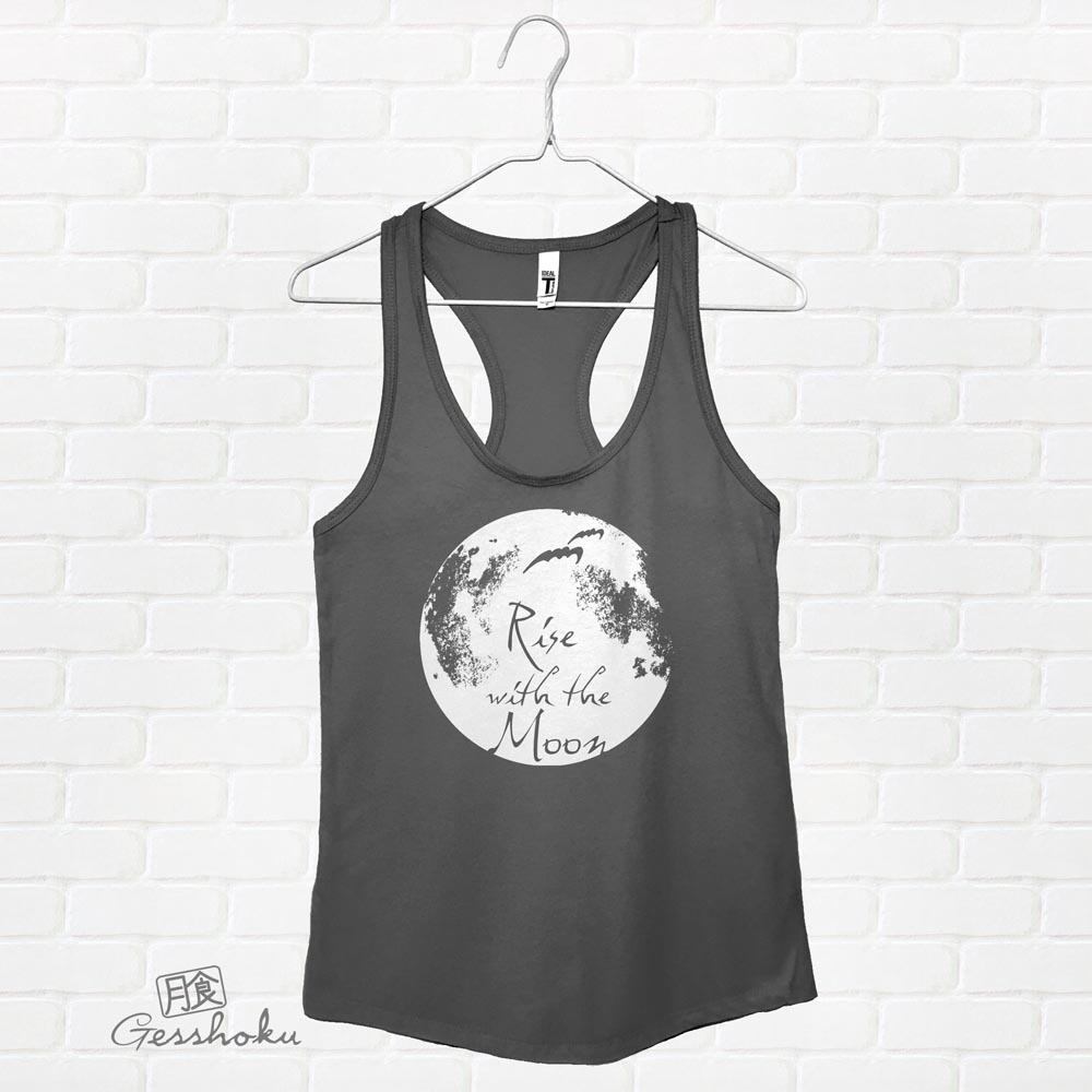 Rise with the Moon Flowy Tank Top - Charcoal Grey