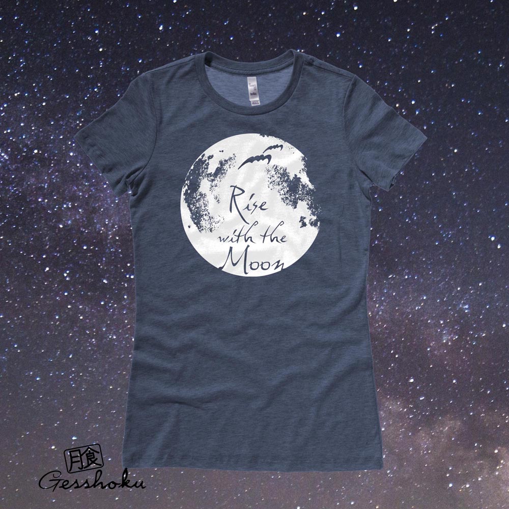 Rise with the Moon Ladies T-shirt - Heather Navy