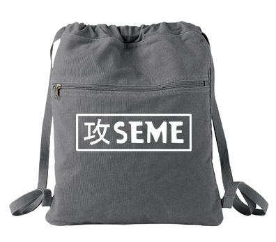 Seme Badge Cinch Backpack - Smoke Grey