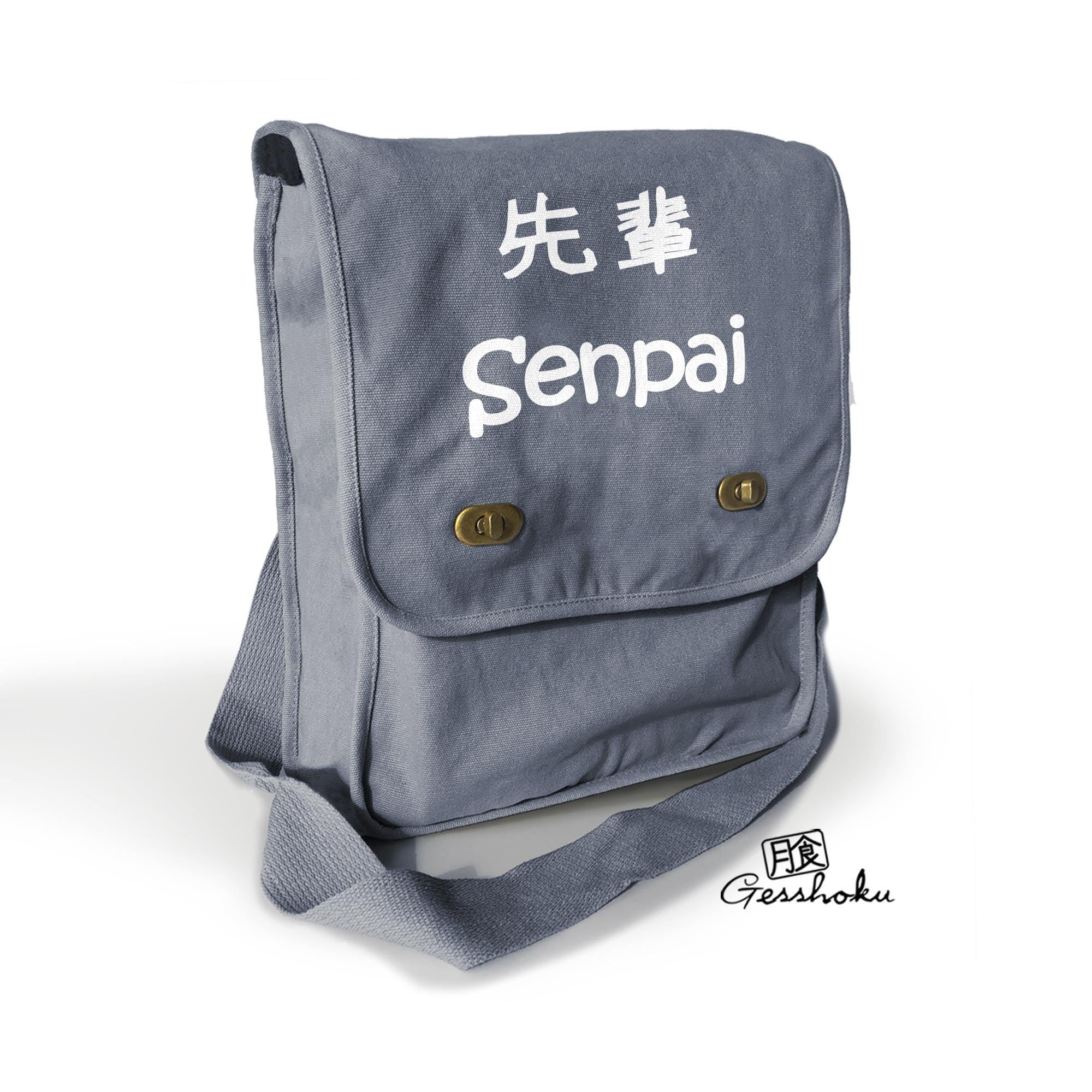 Senpai Kanji Field Bag - Denim Blue