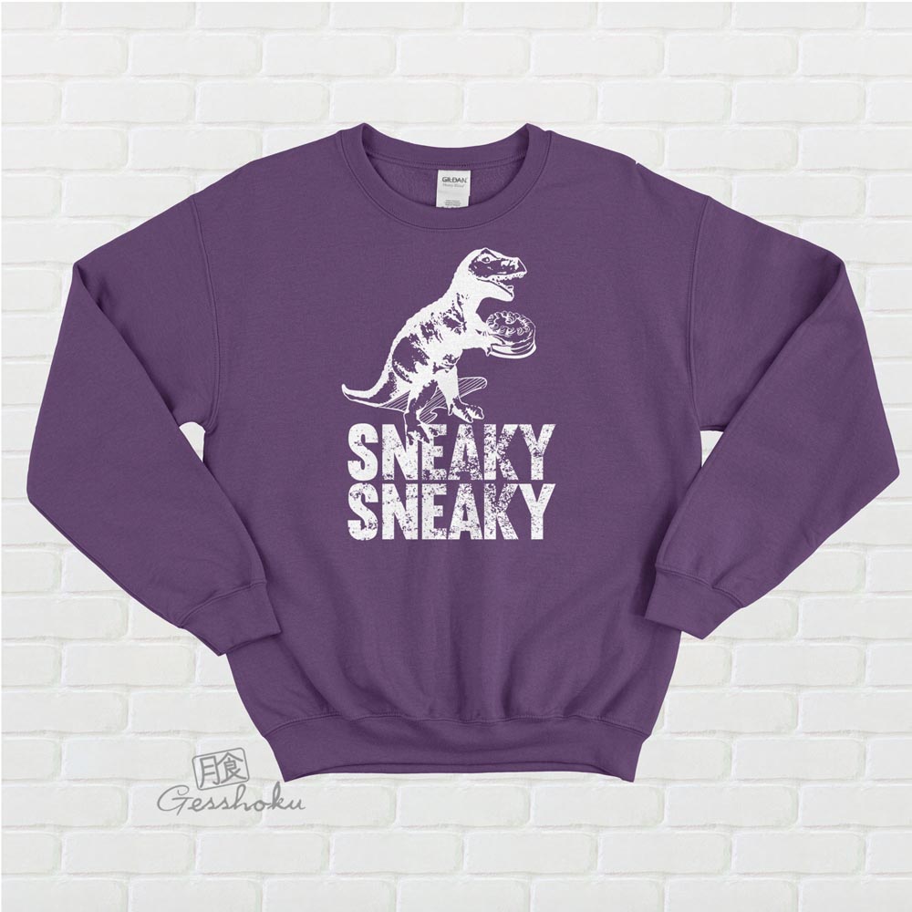 Sneaky Dino Crewneck Sweatshirt - Purple