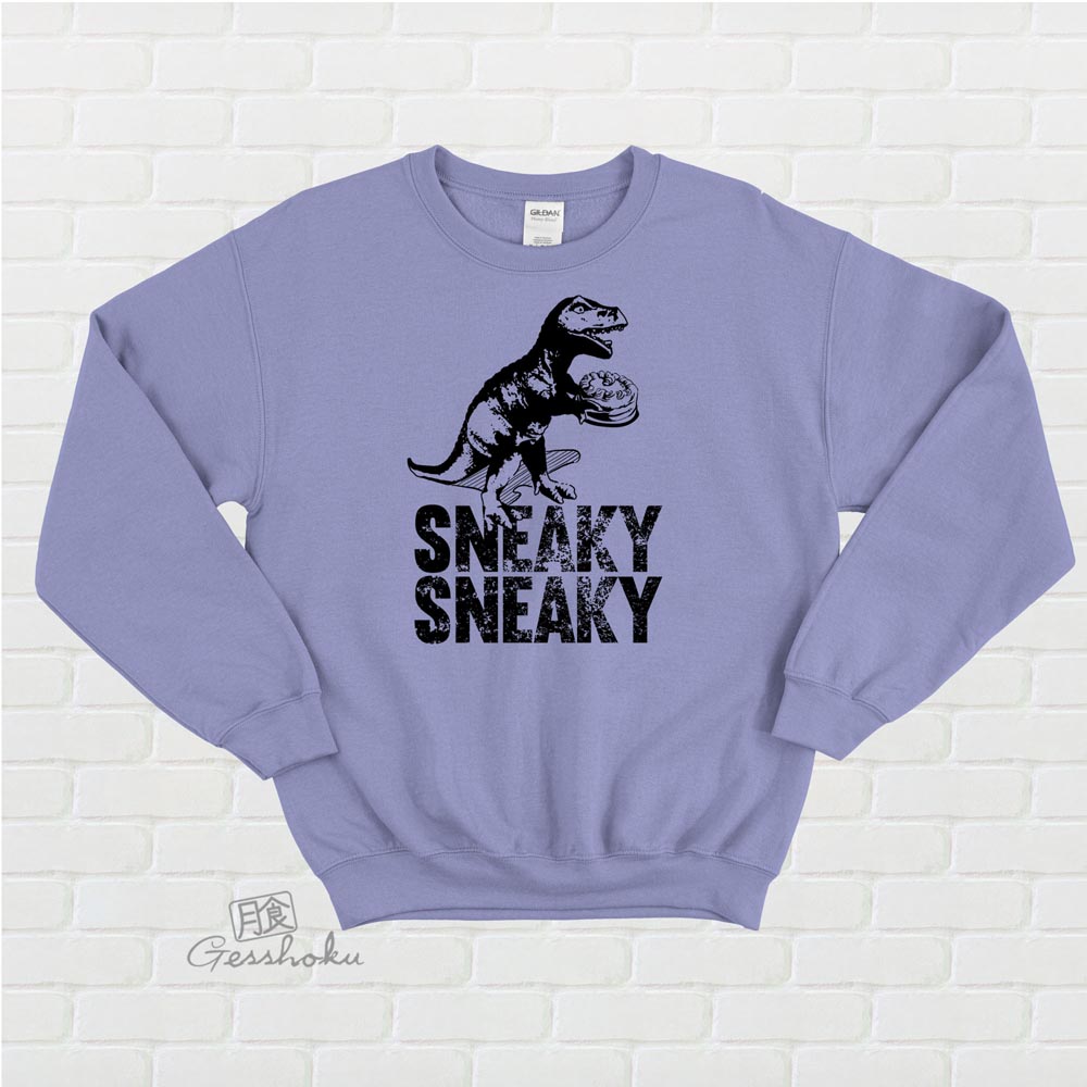 Sneaky Dino Crewneck Sweatshirt - Violet