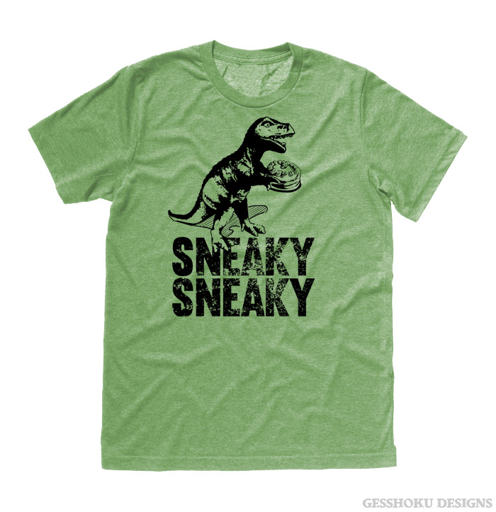 Sneaky Dino T-shirt - Heather Green