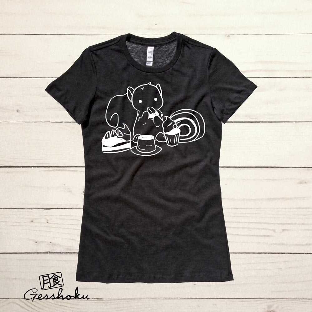 Squirrels and Sweets Ladies T-shirt - Black
