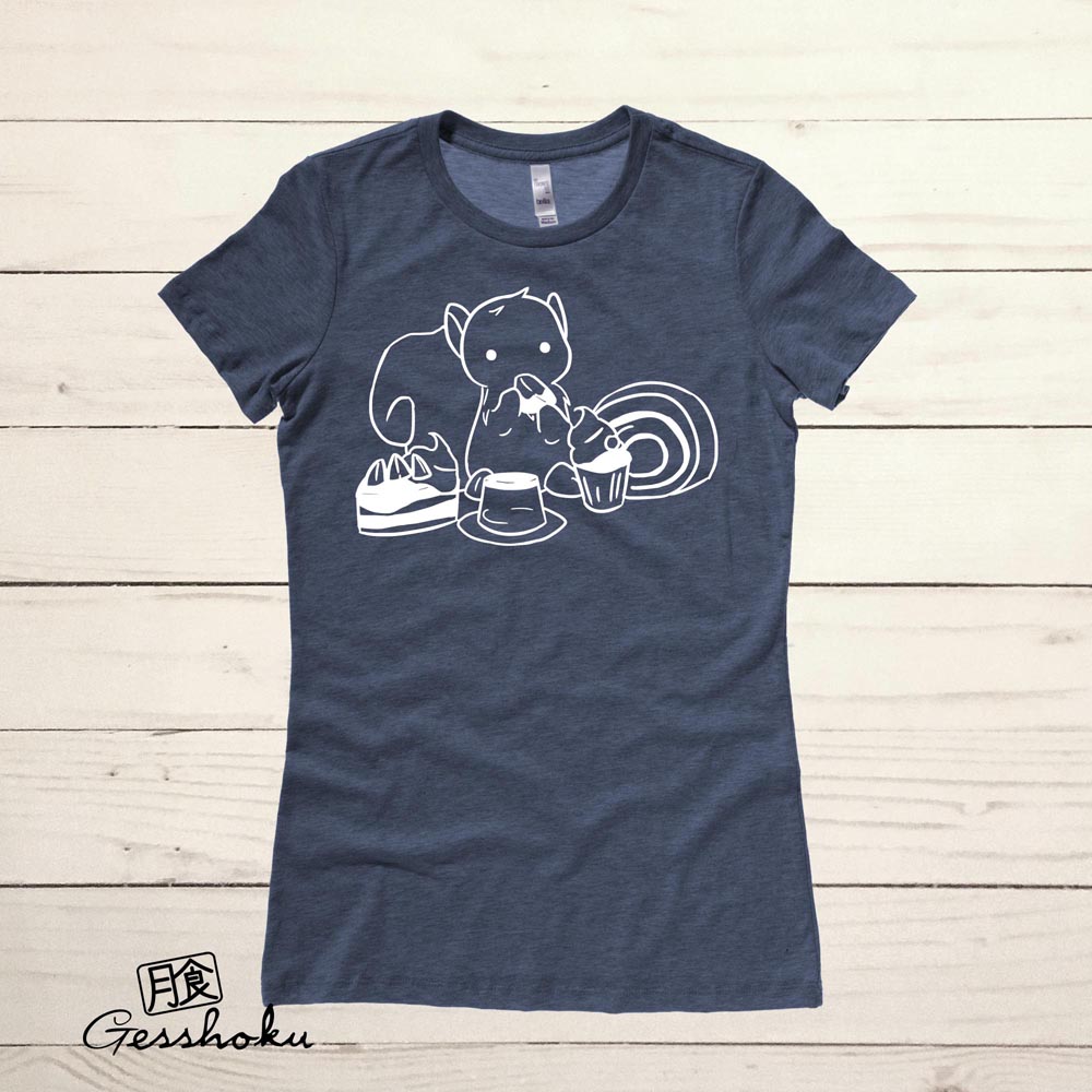 Squirrels and Sweets Ladies T-shirt - Heather Navy