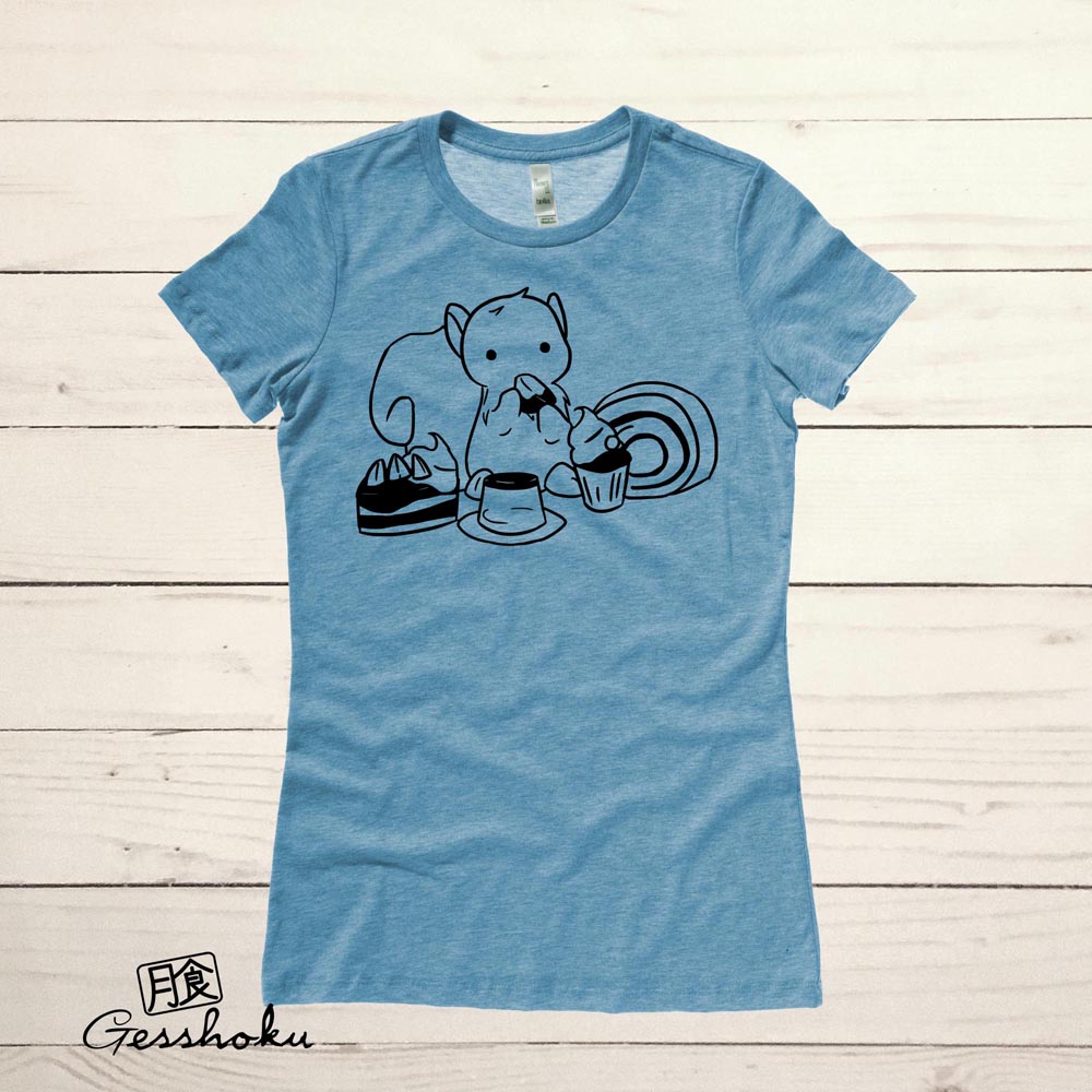 Squirrels and Sweets Ladies T-shirt - Teal