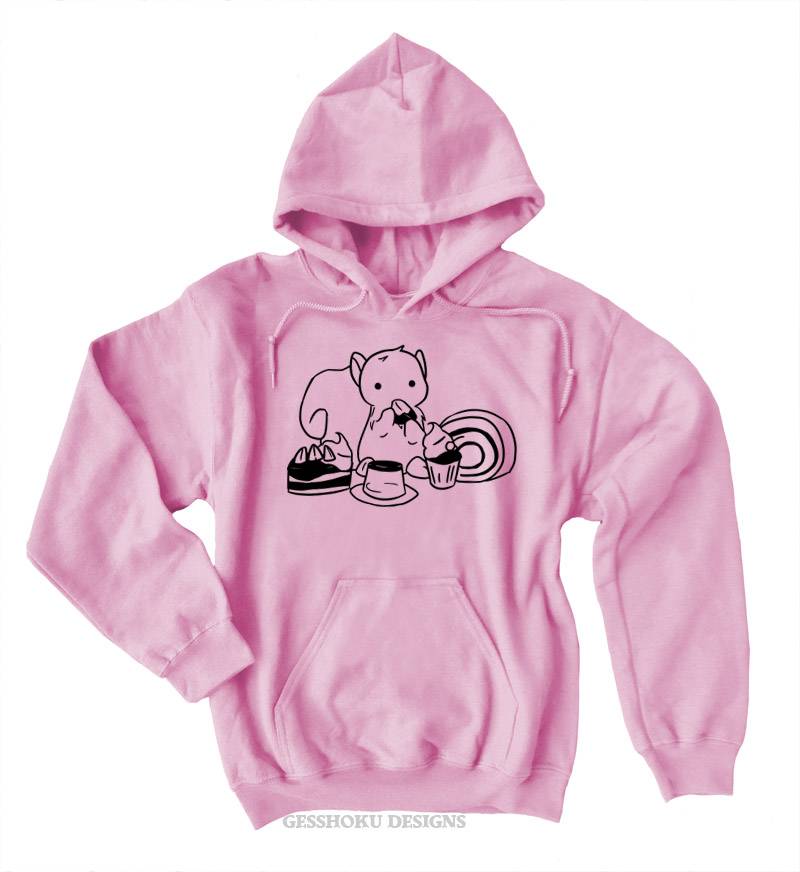 Squirrels and Sweets Pullover Hoodie - Light Pink