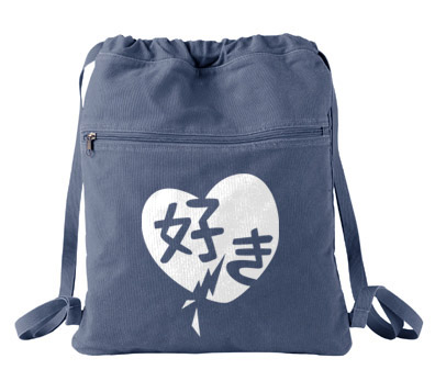 Suki Love Cinch Backpack - Denim Blue