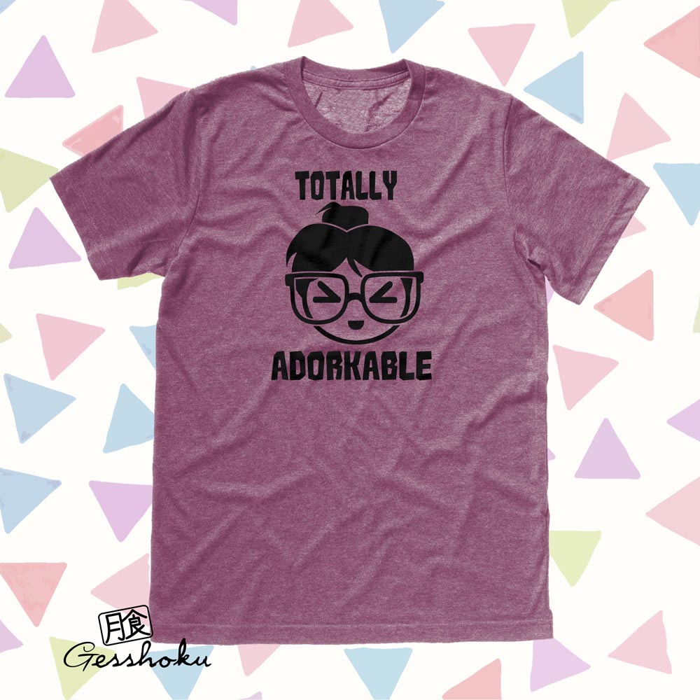 Totally Adorkable T-shirt - Heather Maroon