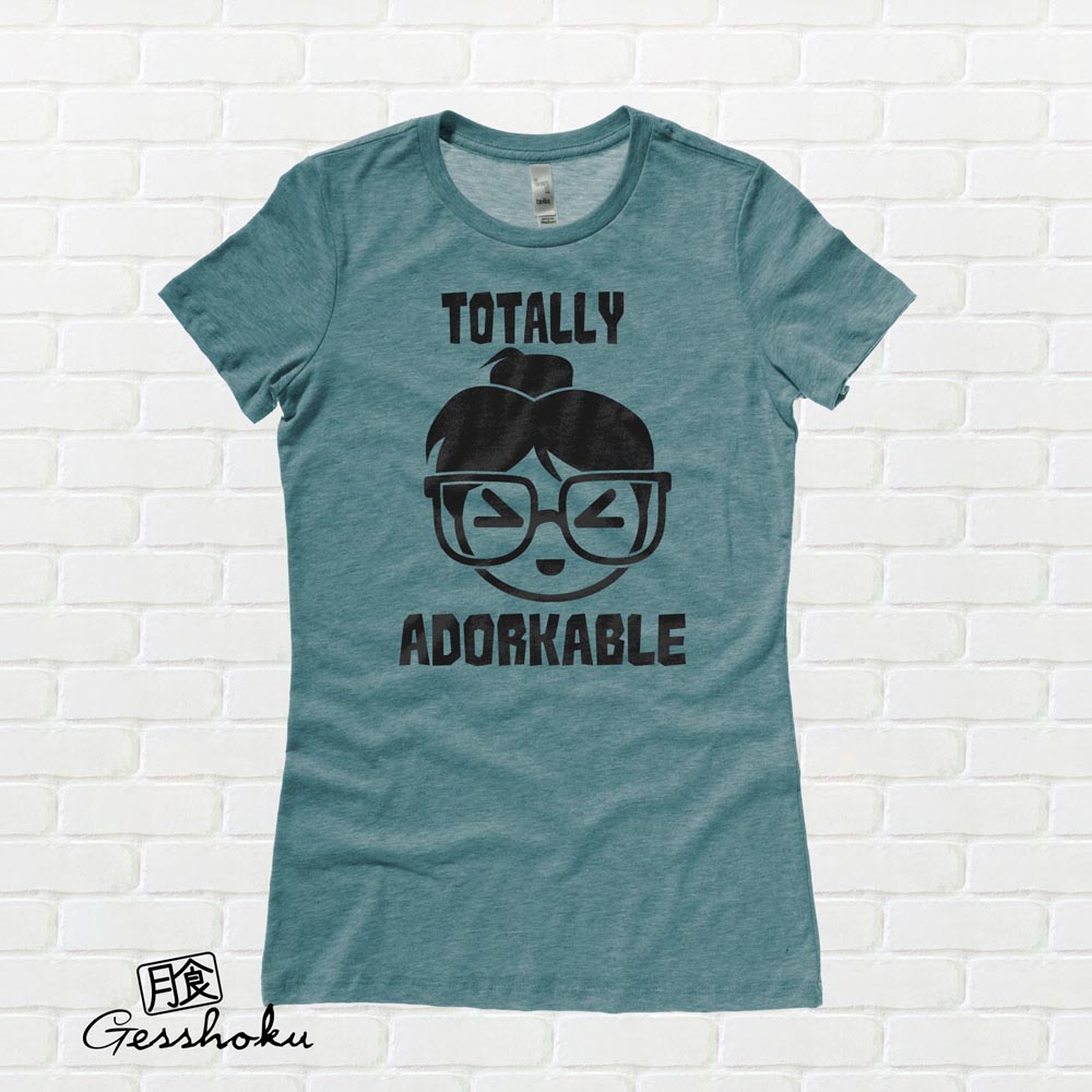 Totally Adorkable Ladies T-shirt - Dark Heather Teal