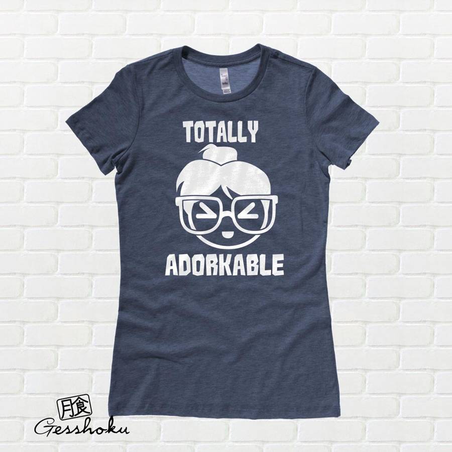 Totally Adorkable Ladies T-shirt - Heather Navy