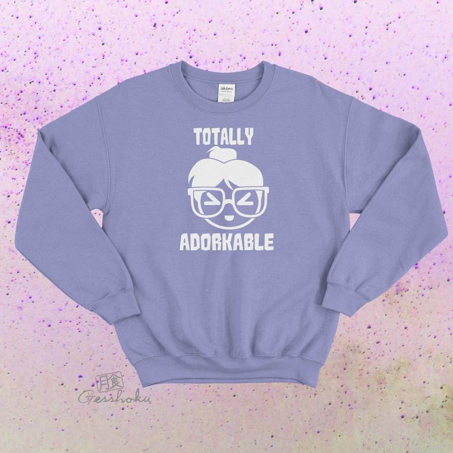 Totally Adorkable Crewneck Sweatshirt - Violet