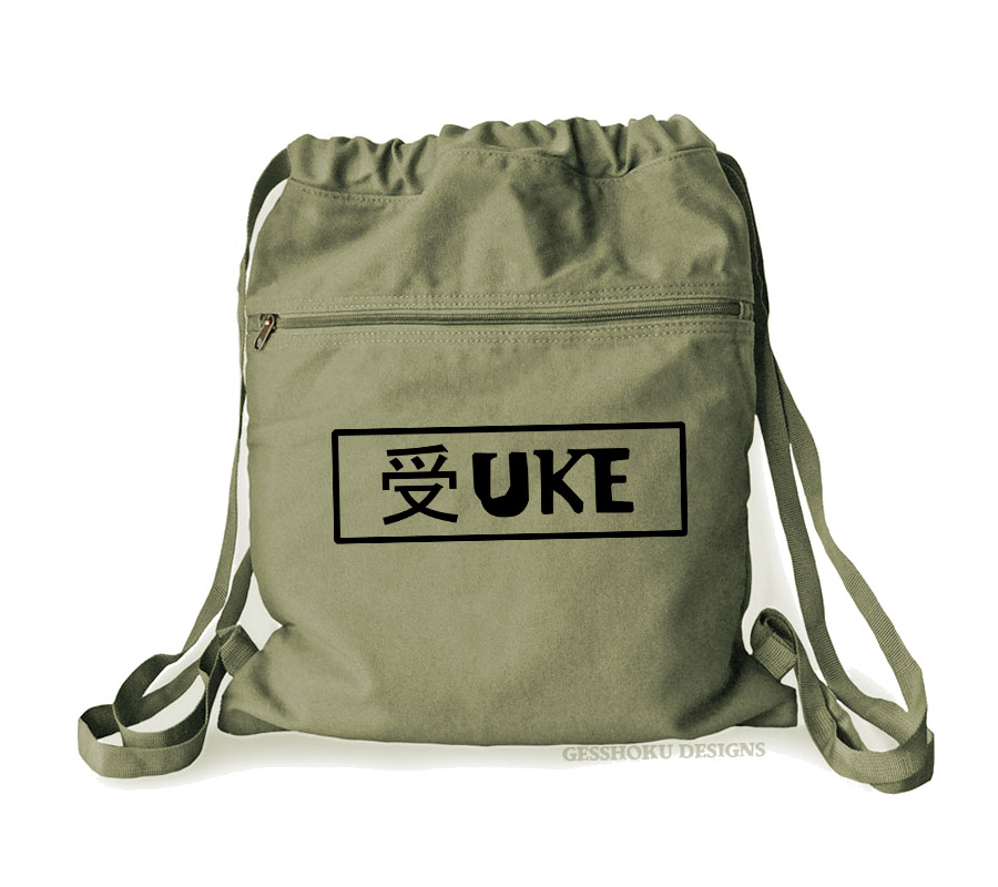 Uke Badge Cinch Backpack - Khaki Green