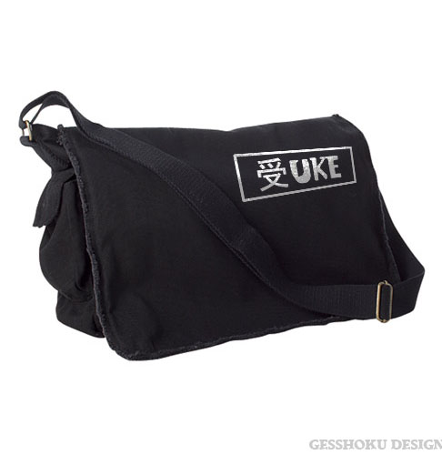 Uke Badge Messenger Bag - Black