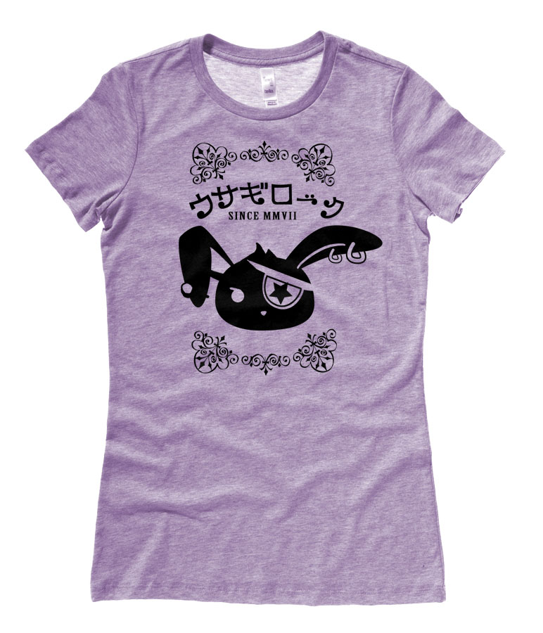 Usagi Rock Jrock Bunny Ladies T-shirt - Heather Purple