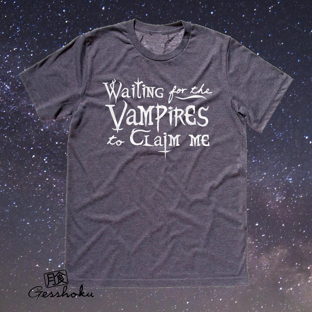 Waiting for the Vampires T-shirt - Deep Heather Grey