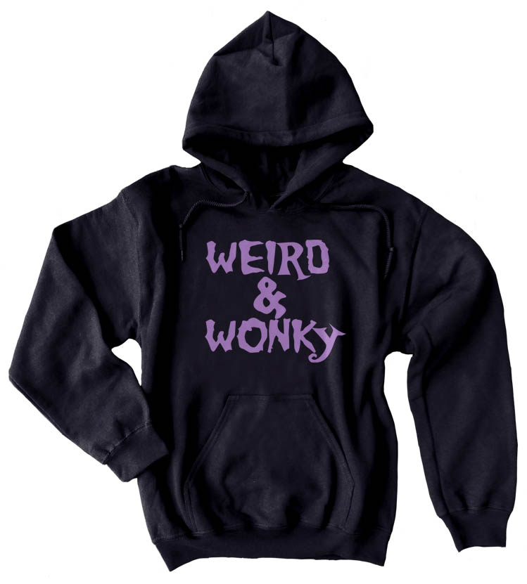 Weird & Wonky Pullover Hoodie - Black