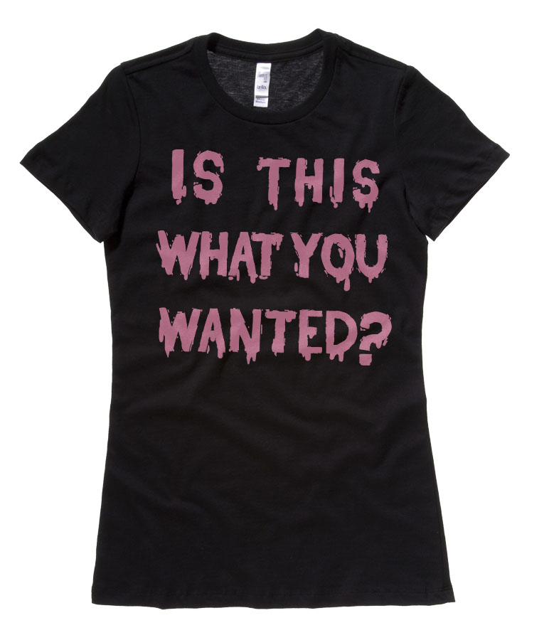 Is ThiS WHaT YoU wANTed? Ladies T-shirt - Pink/Black