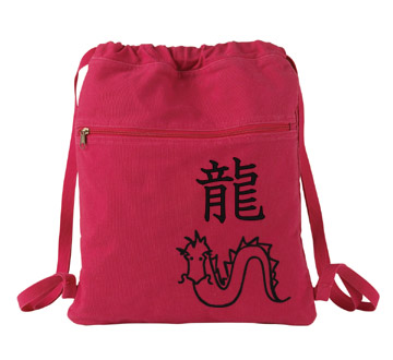 Year of the Dragon Cinch Backpack - Red