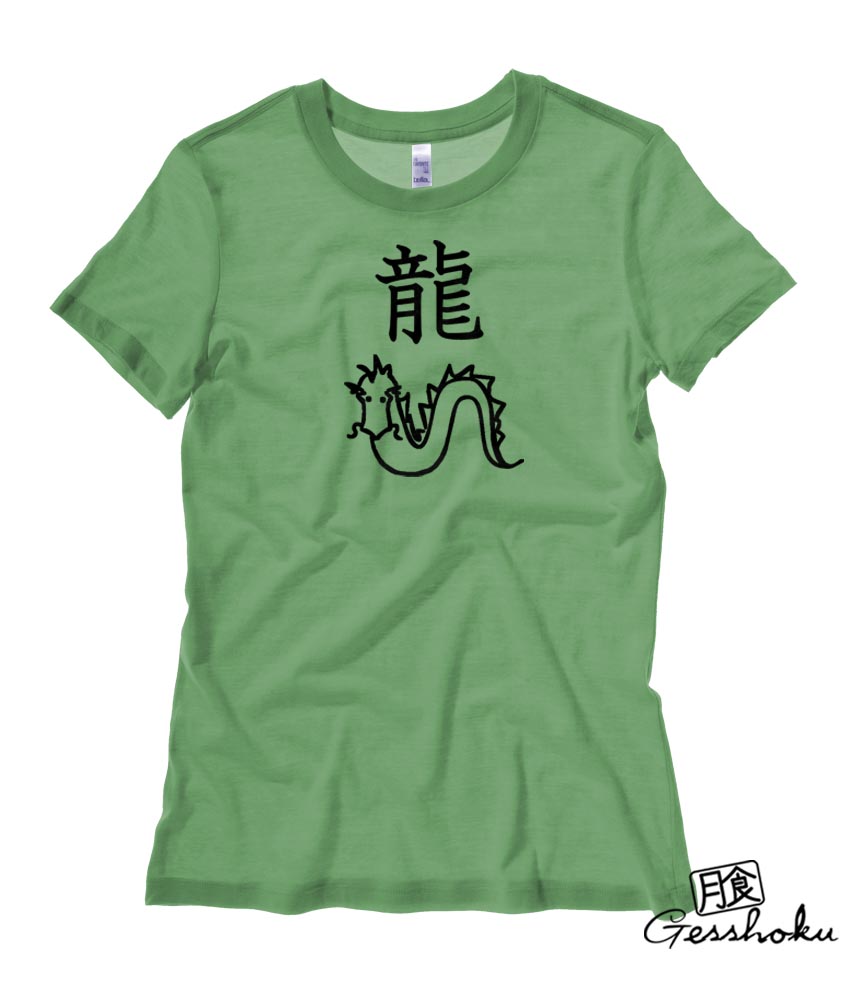Year of the Dragon Chinese Zodiac Ladies T-shirt - Leaf Green