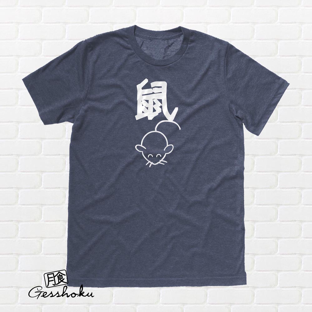Year of the Rat Chinese Zodiac T-shirt - Heather Navy